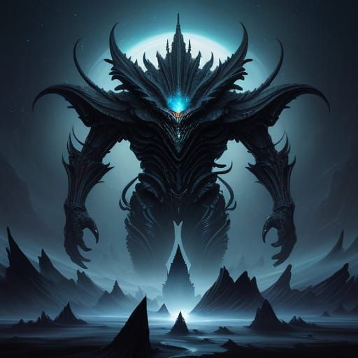 Cosmic Horror Creature in Infinite Void