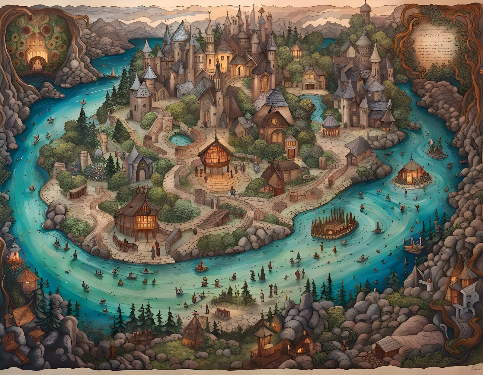 Detailed Fantasy Map of the Faerie Kingdom