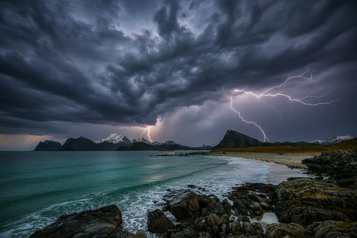 Dramatic Storm Clouds Gathering in the Sky