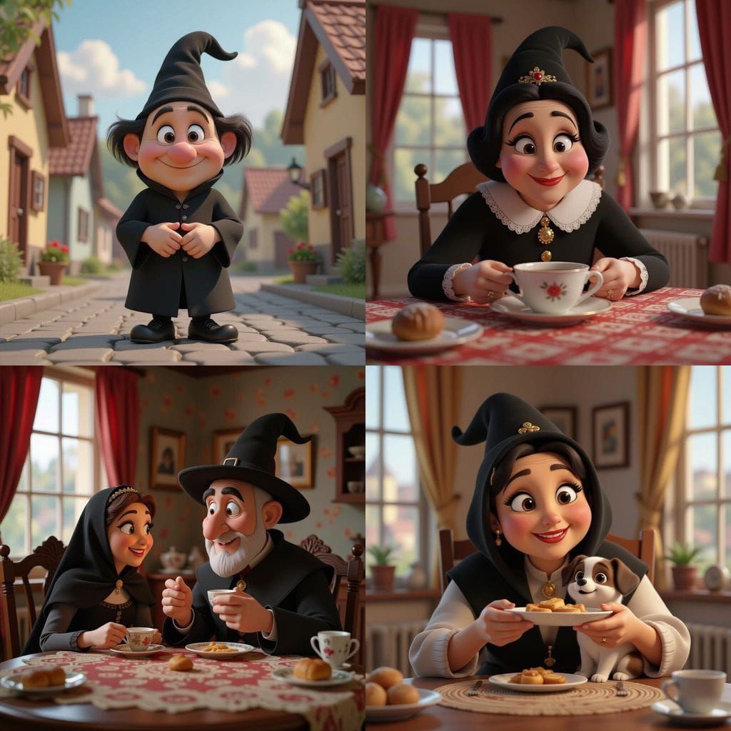 Gargamel Marries Perihan Teyze in Realistic 3D Style