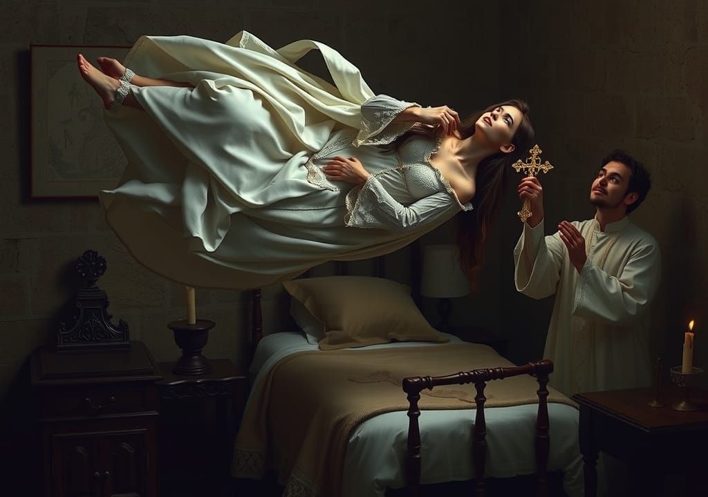 Ethereal Levitation Scene in a Baroque Style