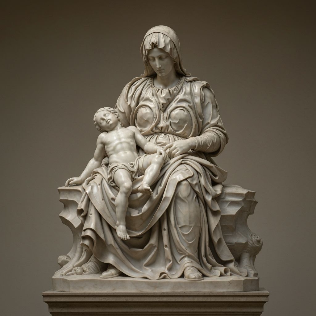 Mary Cradling Jesus: La Pieta, Professional Photo