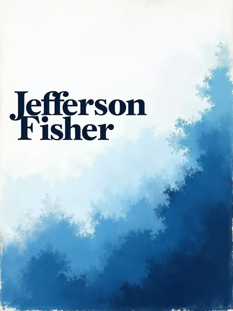 Jefferson Fisher Book Cover in White and Blue Graphic Style