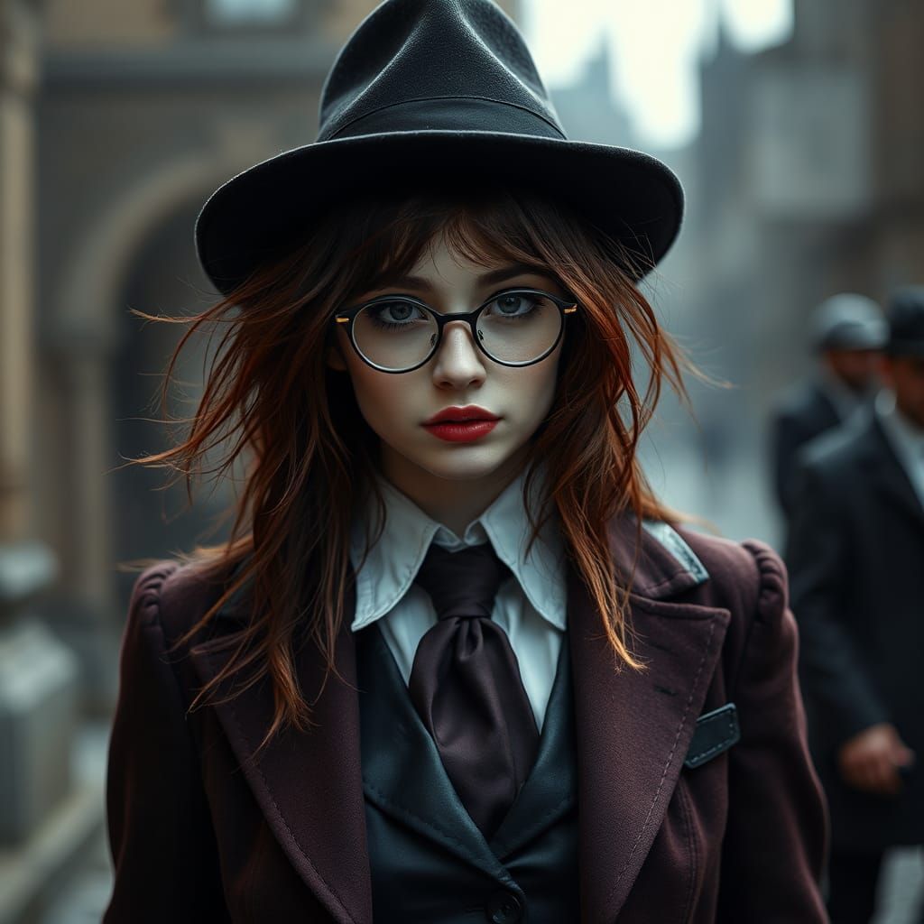 Gothic English Adventurer in Cinematic Style