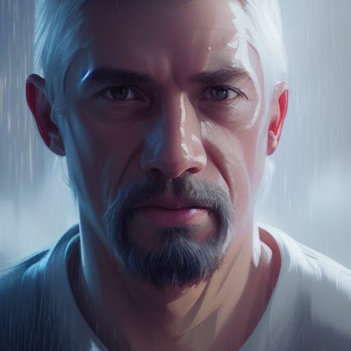 Detailed Portrait of a Family Man in Digital Art Style