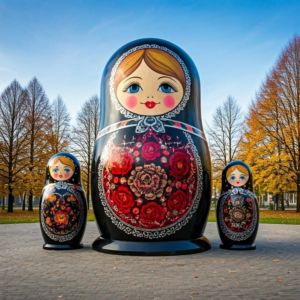Giant Nesting Dolls Art Installation