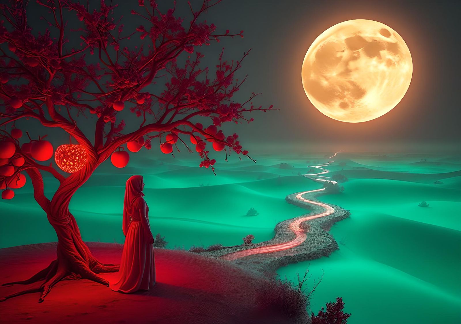 Alien Adam and Eve in Infrared Light