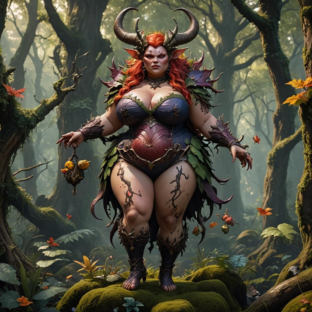 Fantasy Woodland Imp in Detailed Matte Painting