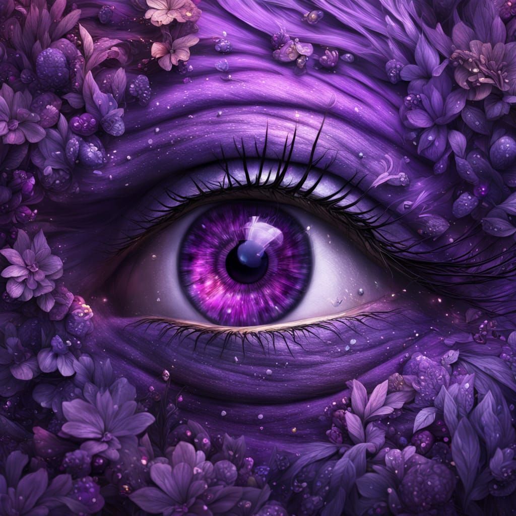 Fantastical Eye in Deep Purple Hues