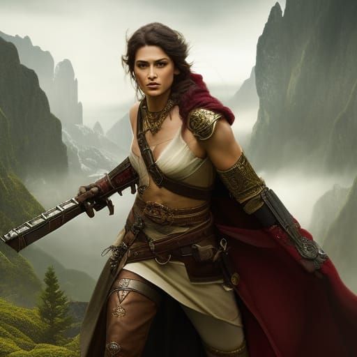 Bare-Chested Scottish Swordsman: Hyperdetailed Digital Art