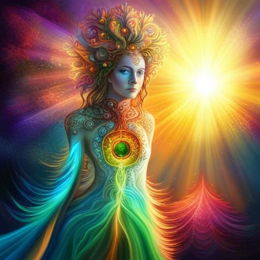 Chakra Woman Guarding the Tree of Life