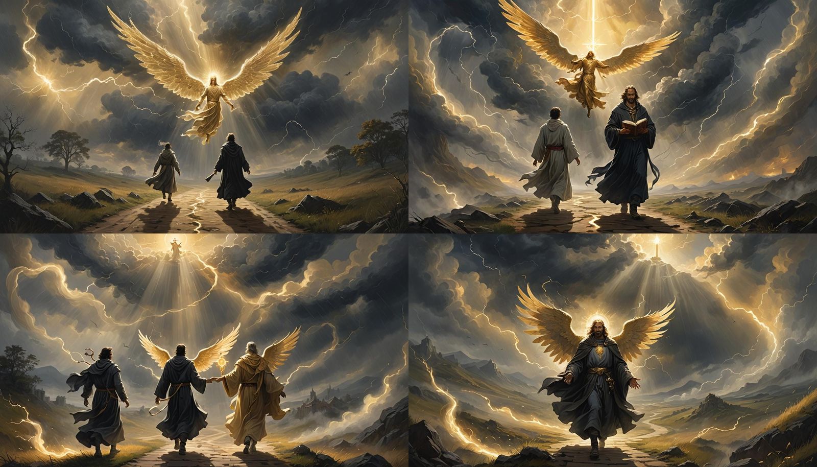 Christian Victorious Over Shadow in Radiant Light