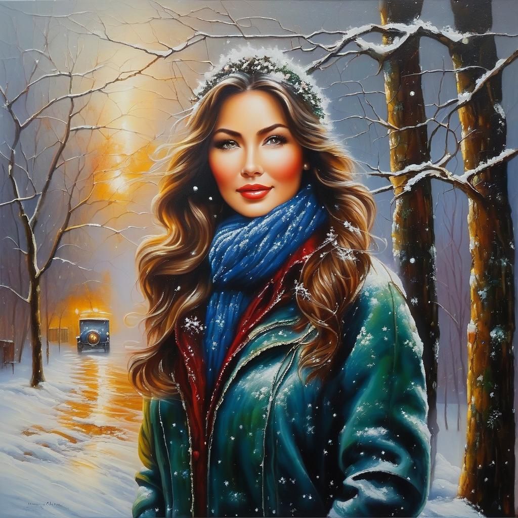 Abstract Oil Painting with Rich Symbolic Meaning