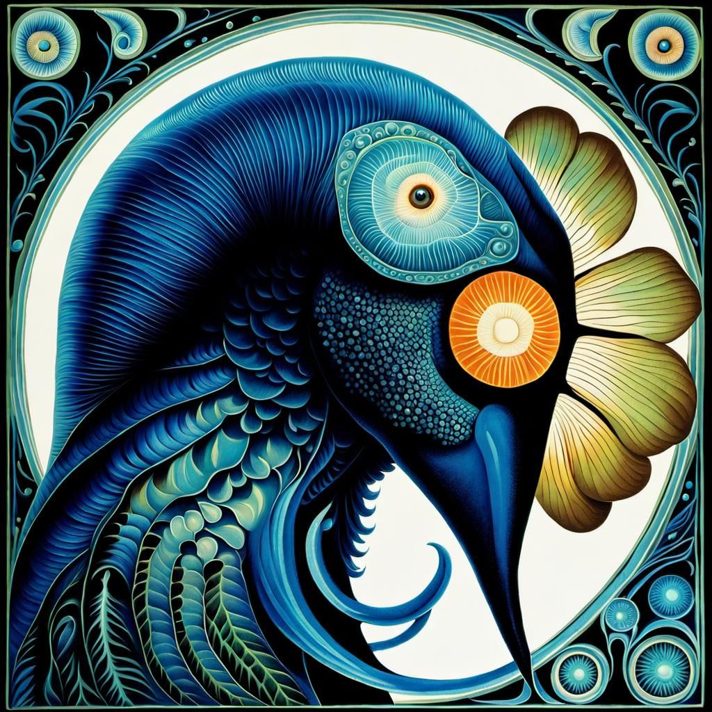 Bioluminescent Creature with Flower Lantern, Fantasy Concept...