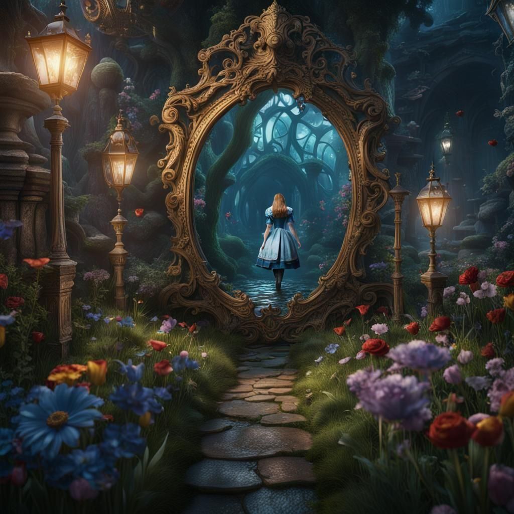 Alice Through the Looking Glass: Detailed Matte Painting