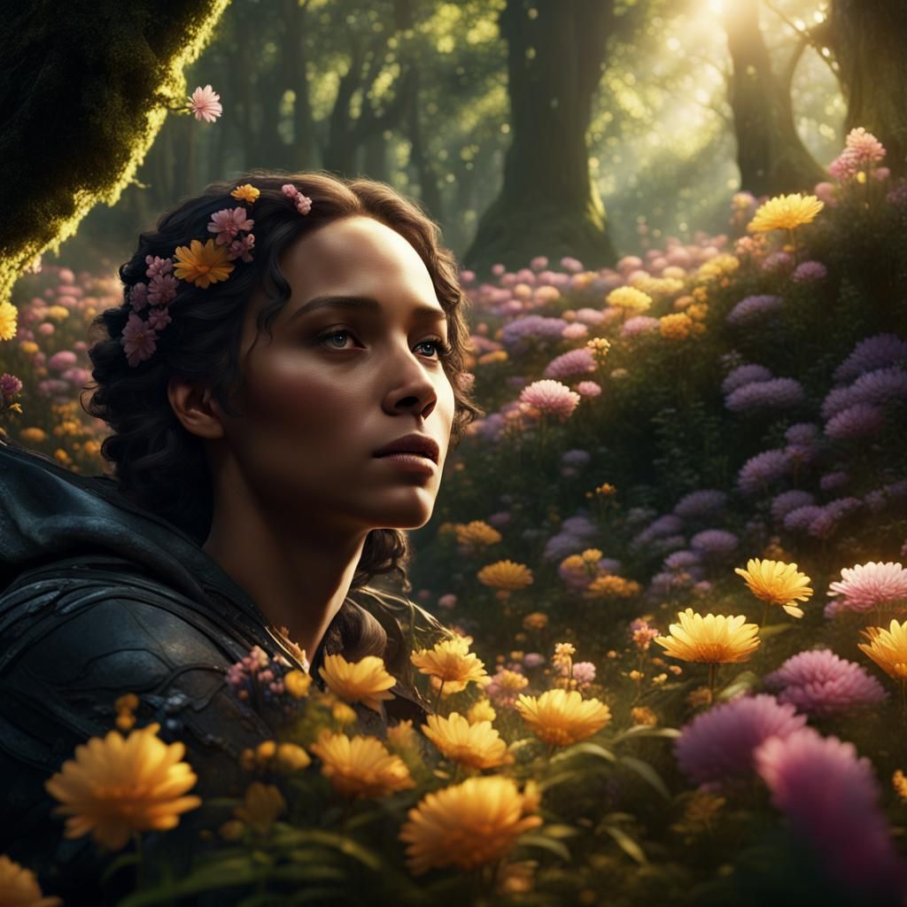 Rue in Fairy Tale Forest: Detailed Matte Painting