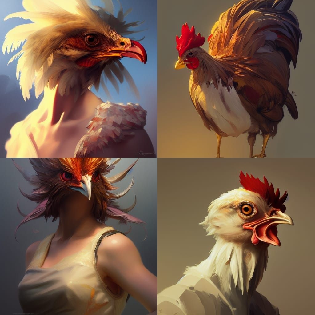 Hyperdetailed Chicken Portrait in Unreal Engine 5