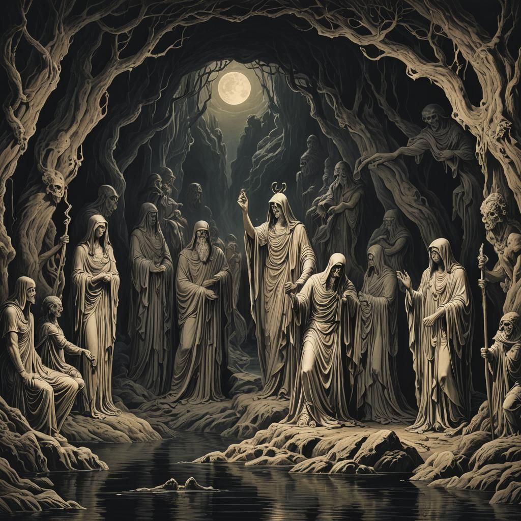 Shrouded Figures in the Underworld