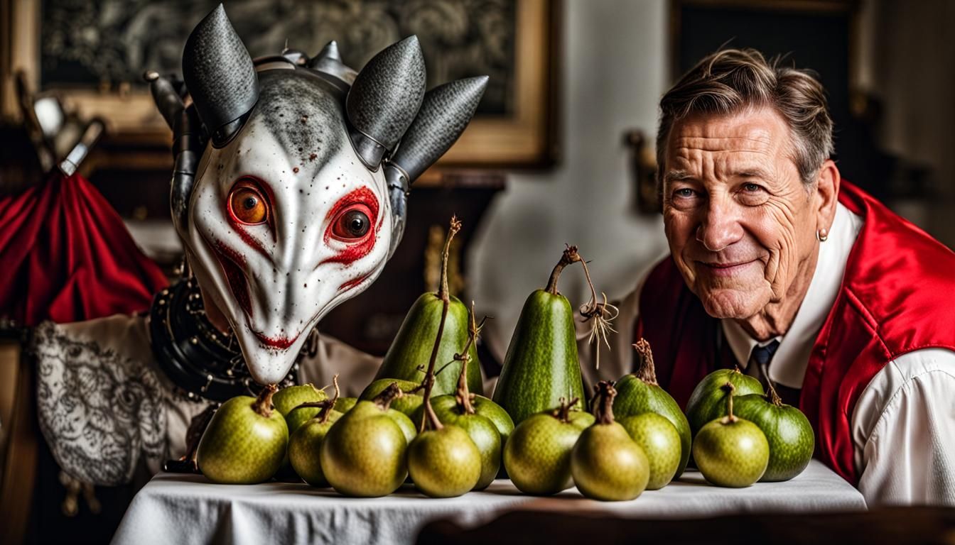 Exotic Aliens Celebrate in Surreal Restaurant, Photography