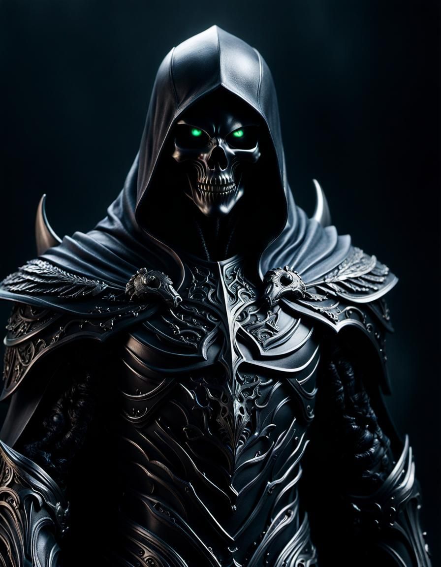 Obsidian Skin Nephilim in Dark Fantasy Style