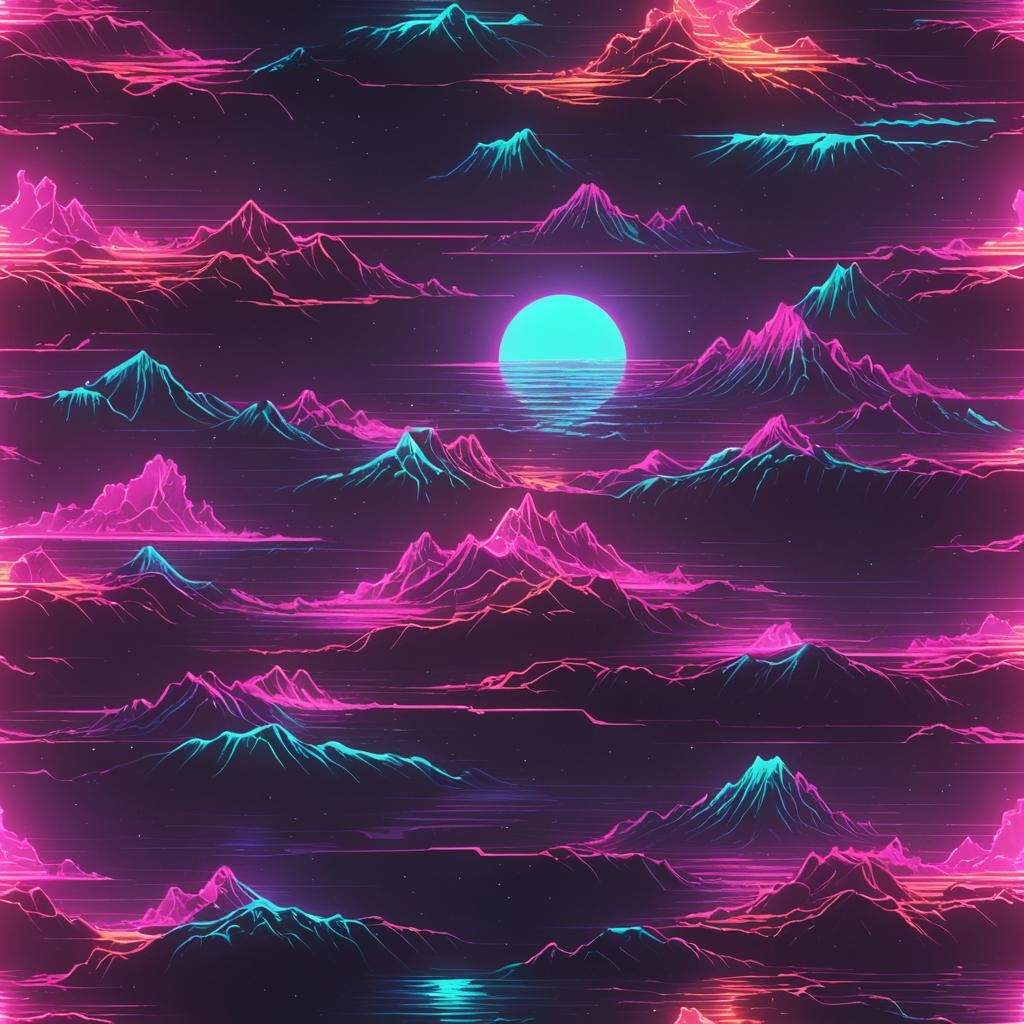 Synthwave Neon Ocean in Ultra 4K