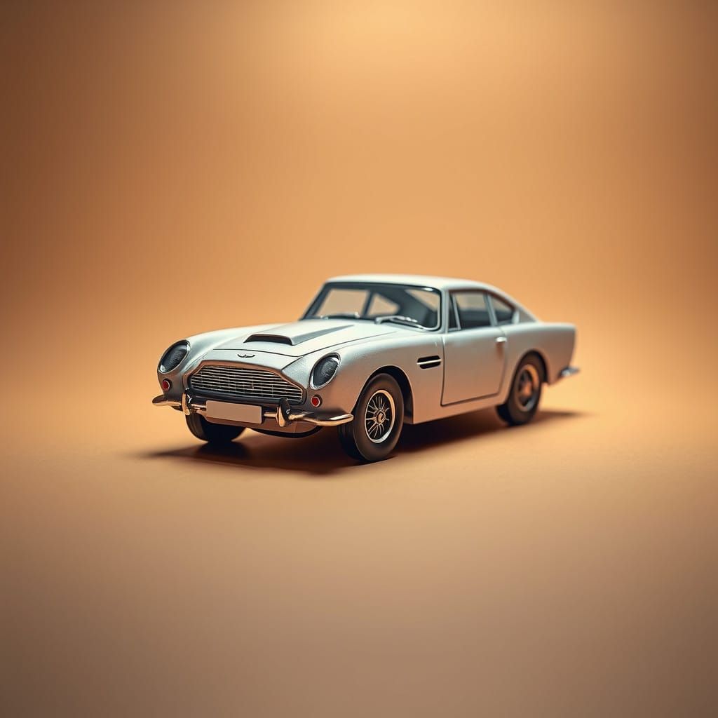 Papercraft Aston Martin DB5 in Origami Style