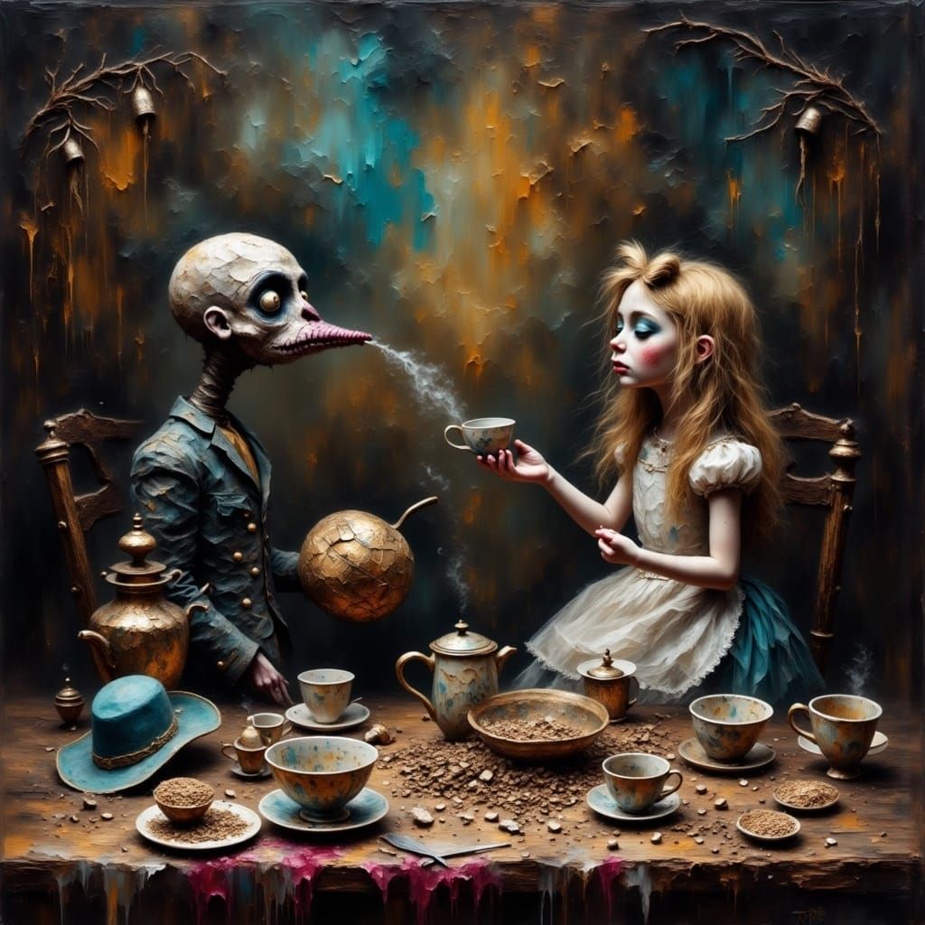 A Dark Twist on a Whimsical Tea Party