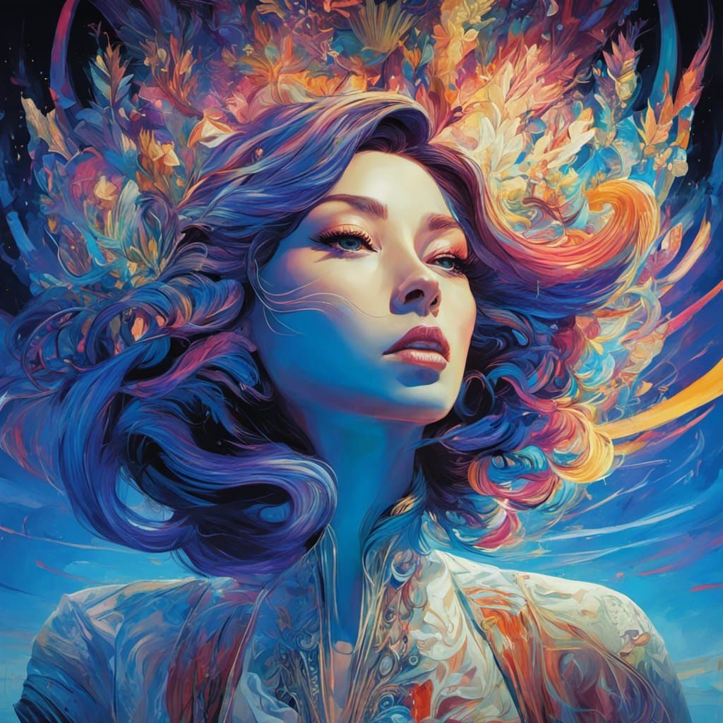Painting Woman full color    3