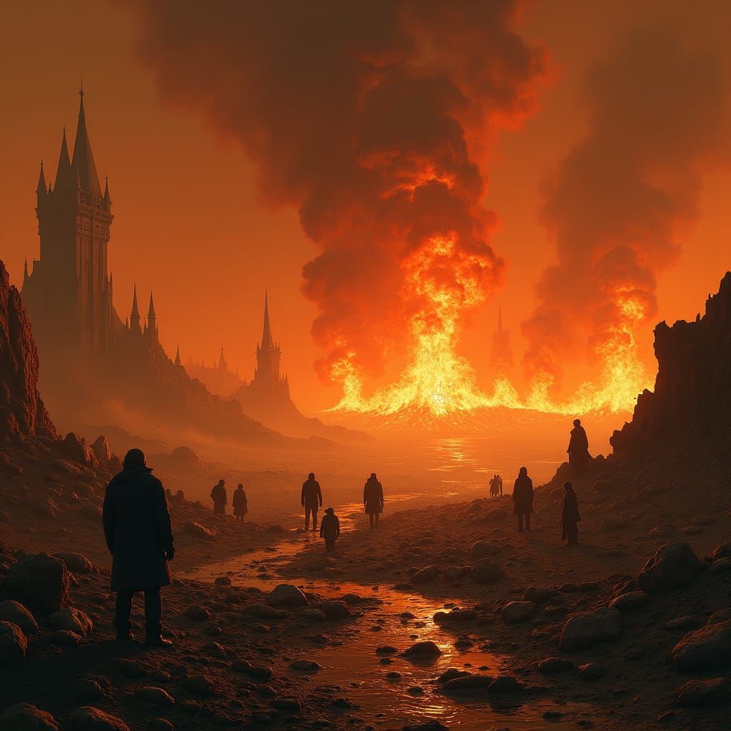Apocalyptic Earthscape: A Surreal Dreamscape of Destruction