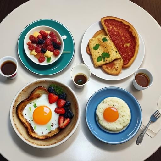 Simple AI-Generated Breakfast Image