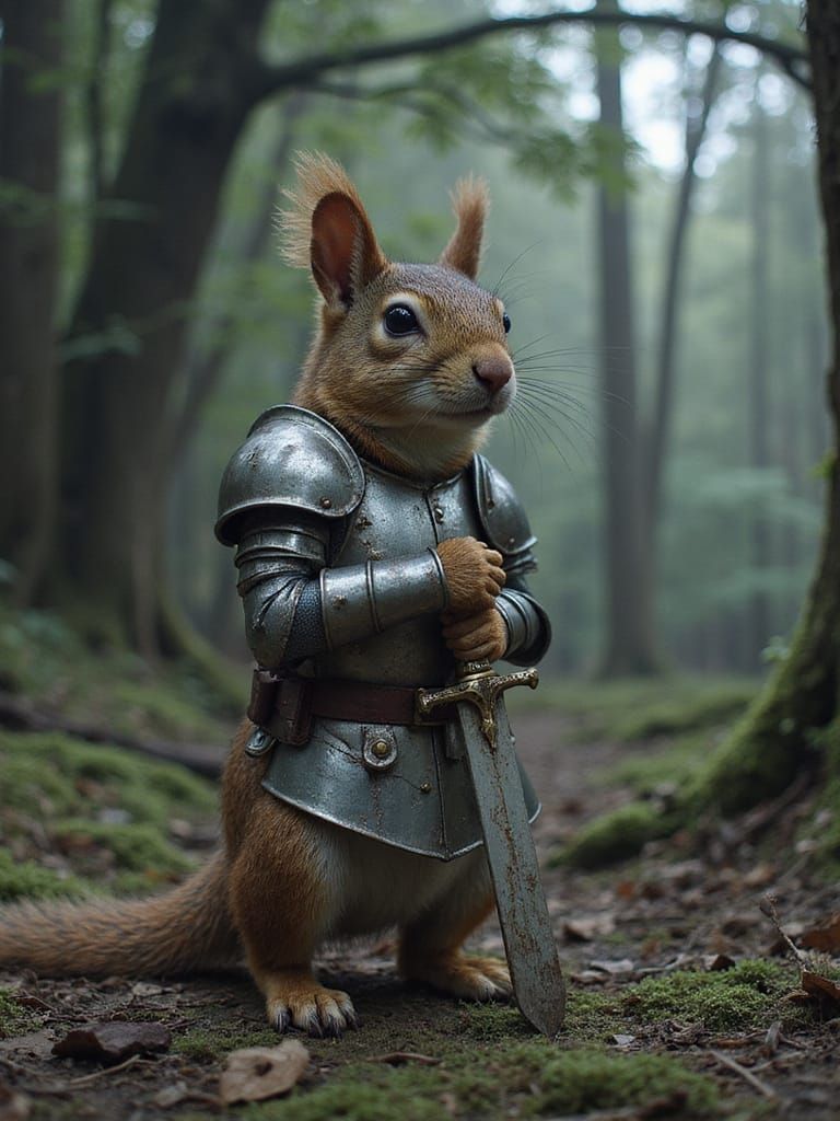 Armored Squirrel Knight Guardian of Souls