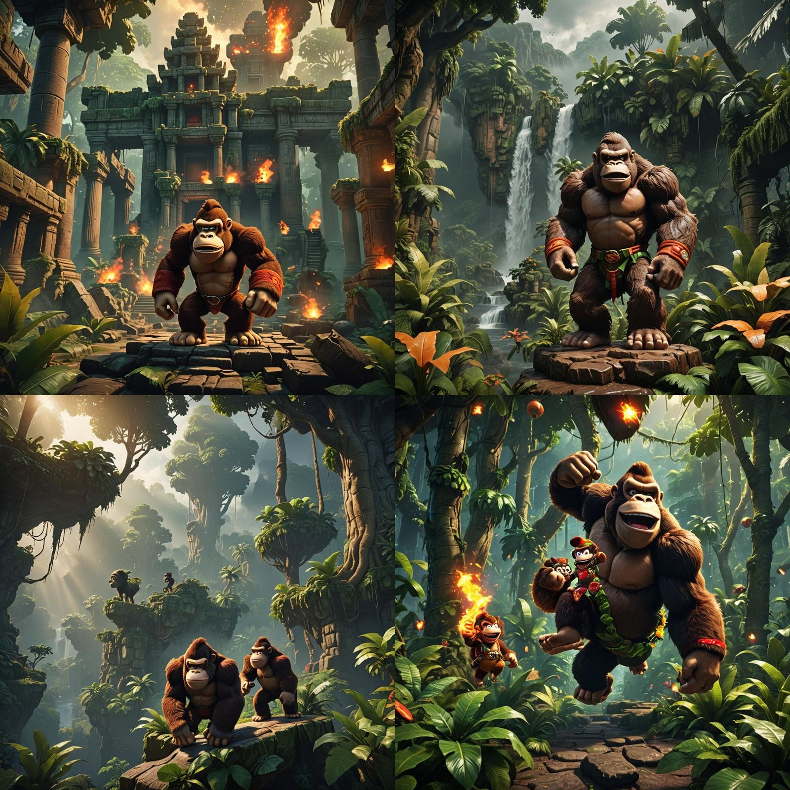 Donkey Kong Game Scene in 8K Resolution