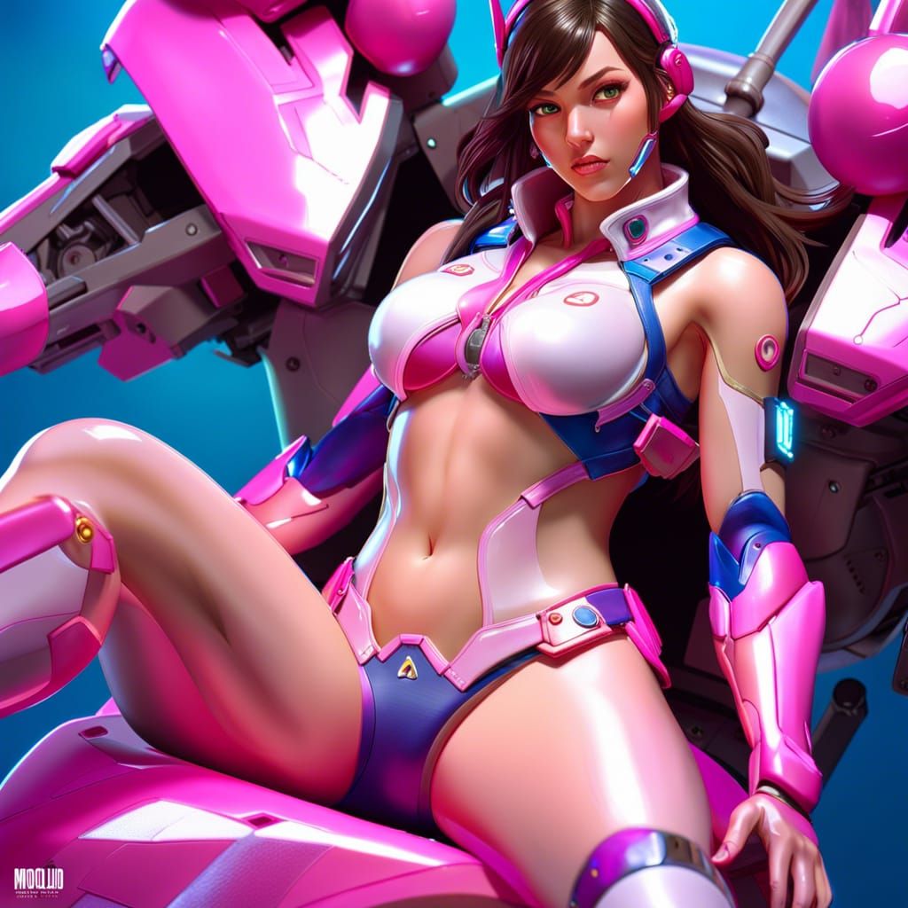 Hyperrealistic Bikini Model with Open Legs