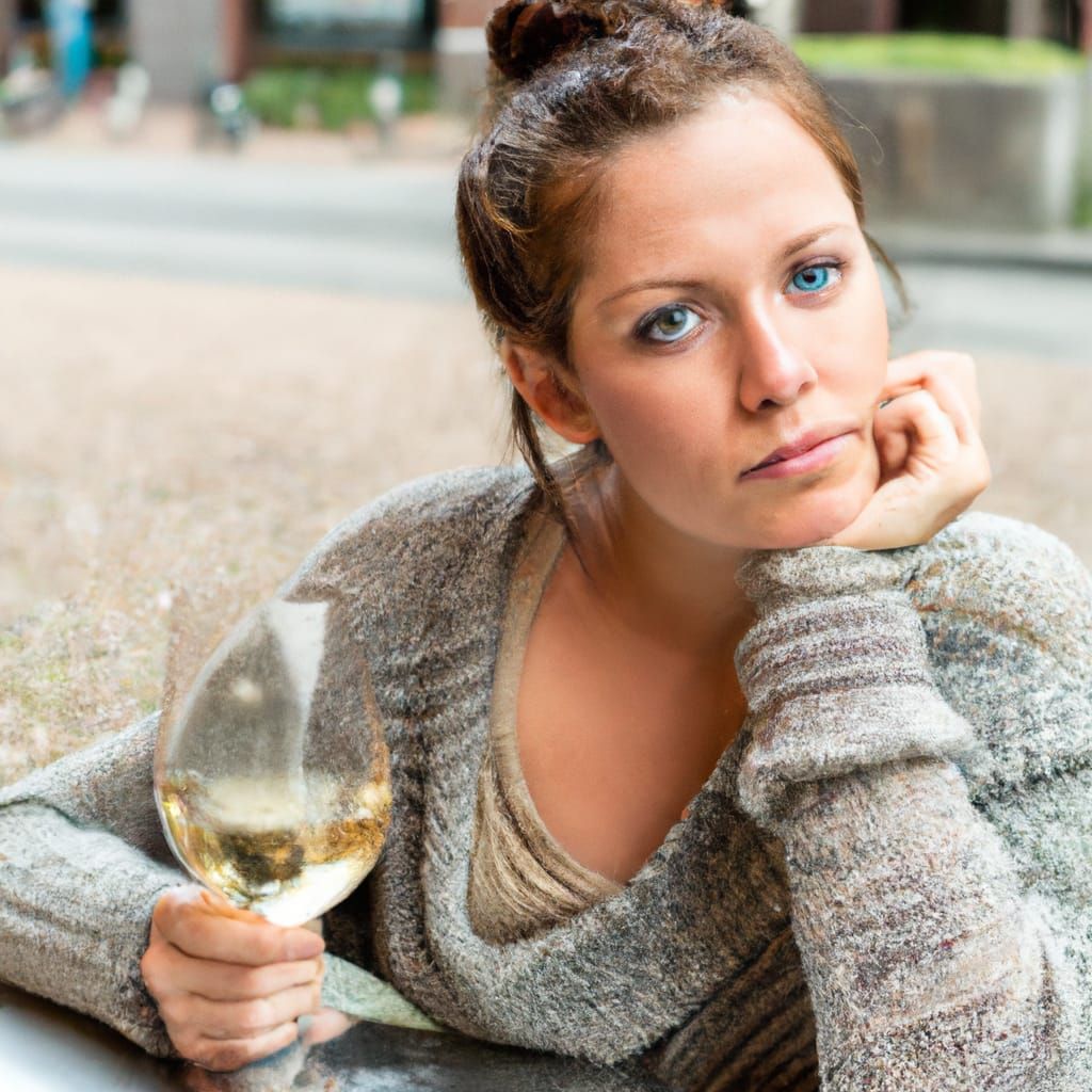 Inviting Restaurant Scene: Woman with Wineglass