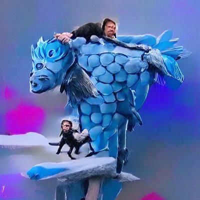 Ned Stark Piggyback Ride to Night King: Photorealistic