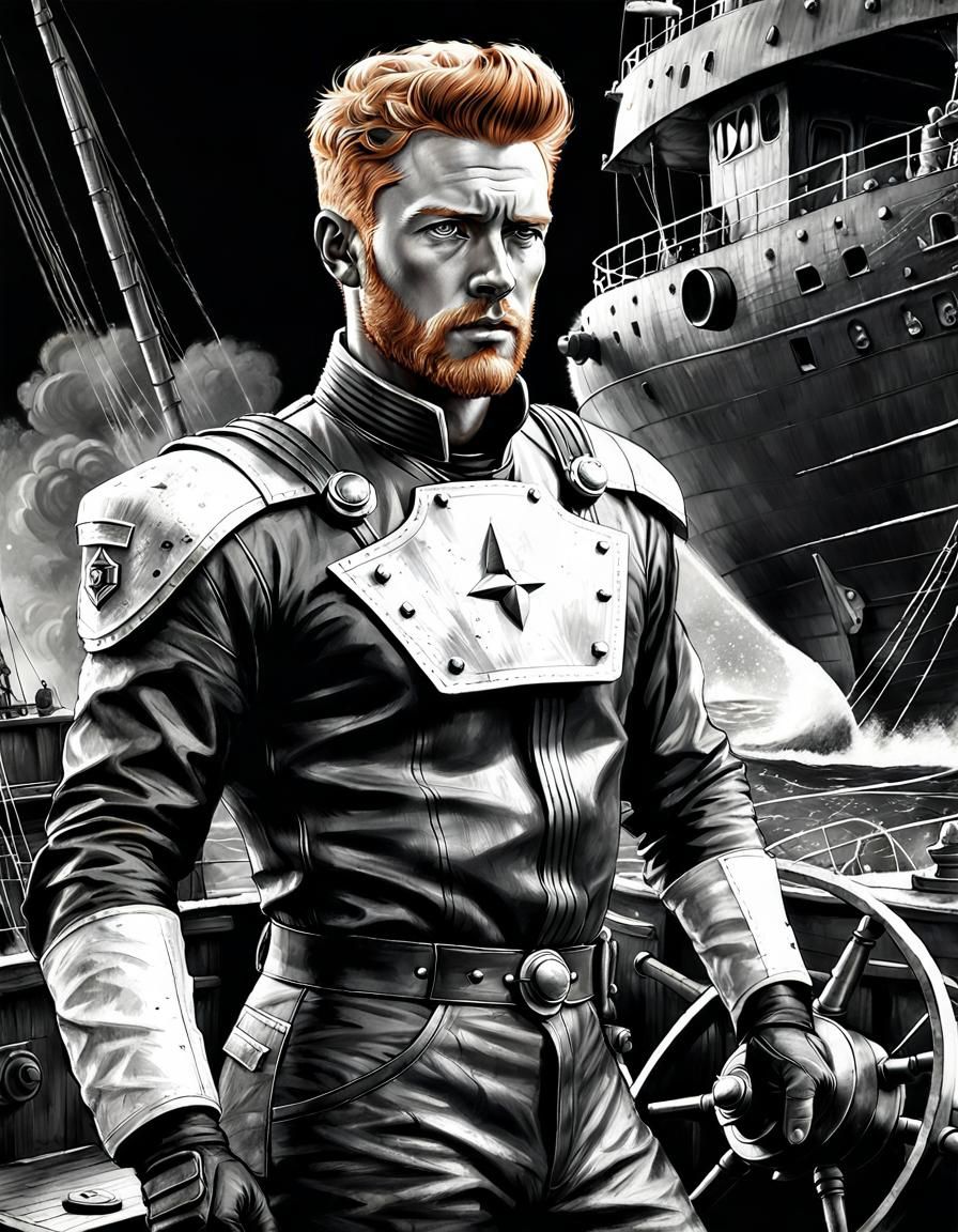 Retrofuturistic Sea Captain v.3