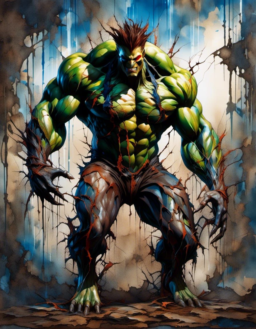 Blanka X Hulk (Marvel meets Street Fighter)