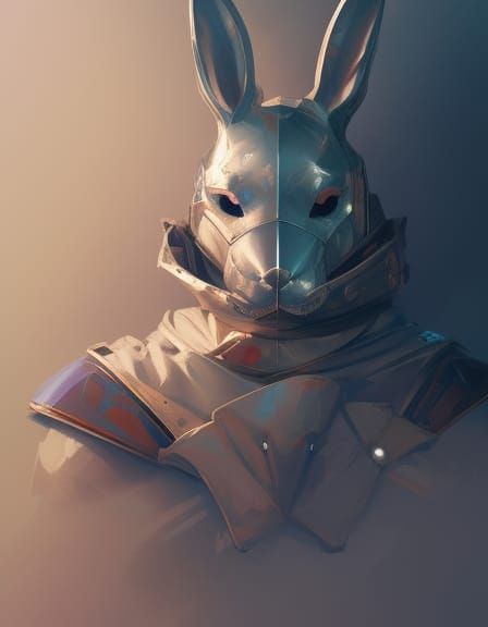 Hyperdetailed Bunny Knight Portrait in 8k Resolution