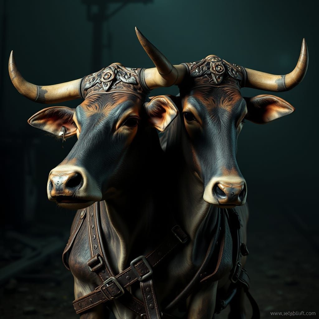 Two-Headed Brahmin in Post-Apocalyptic Fallout World