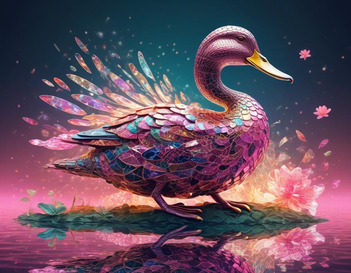 Ethereal Alligator Obstruct as Abstract Art Deco