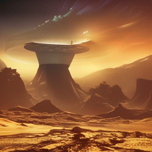 Detailed Matte Painting of Alien Colonization