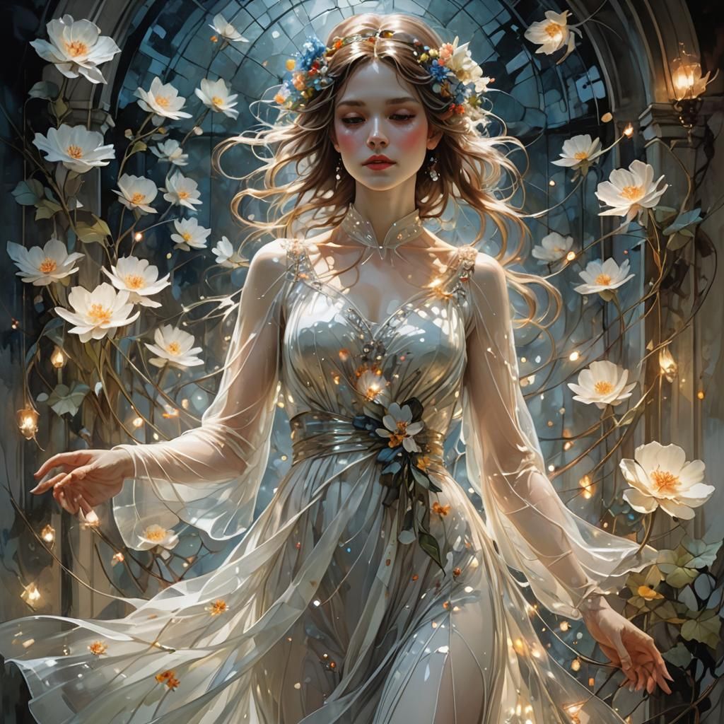 Woman in light