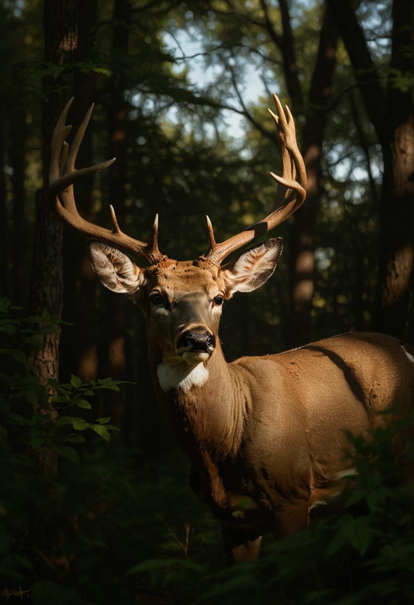 Whitetail Buck in Morning Light: Hennings Style