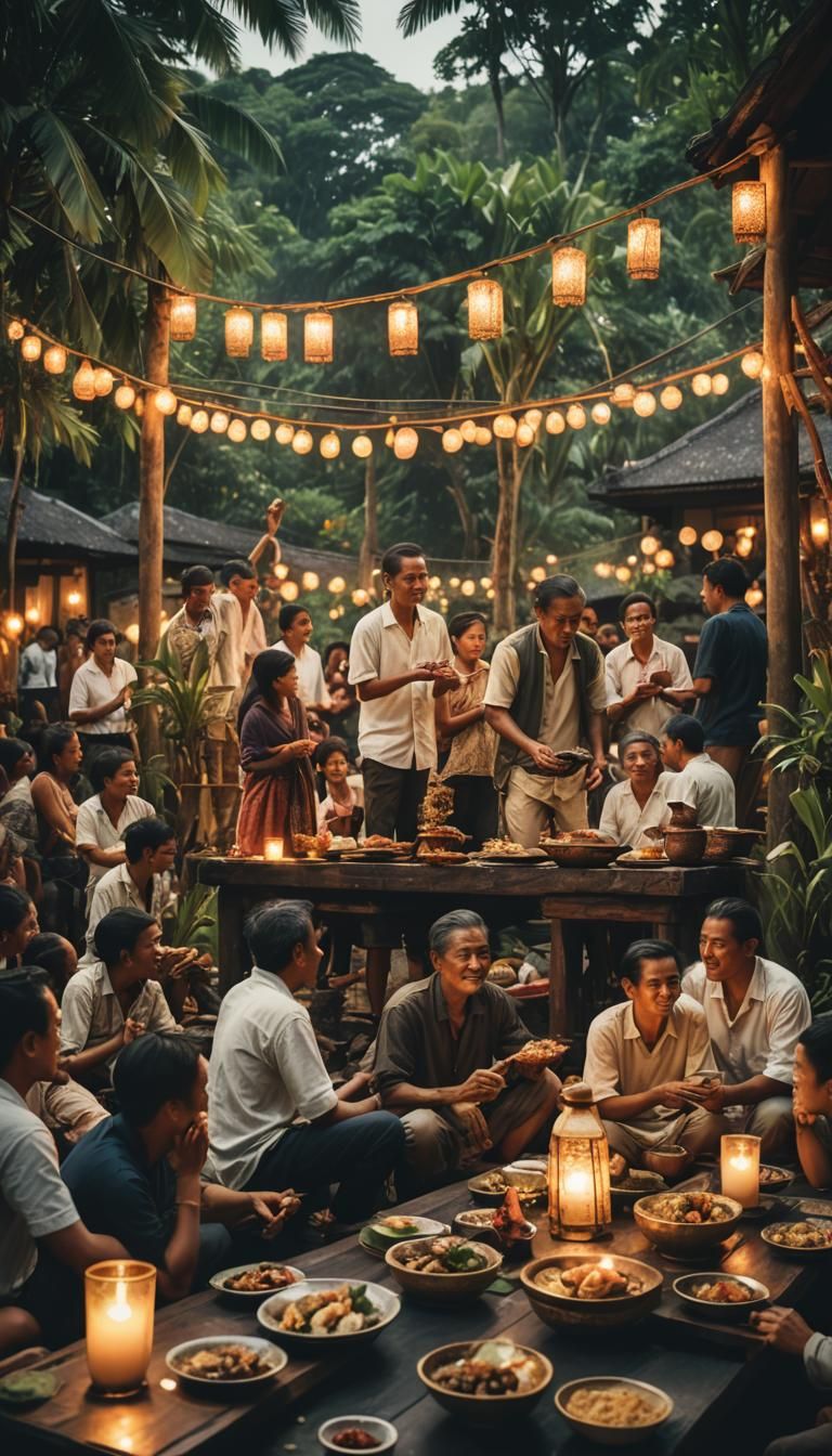 Para warga ring desa sedang ngaturang panganan agung ring piodalan warsa 🥰🥰🥰