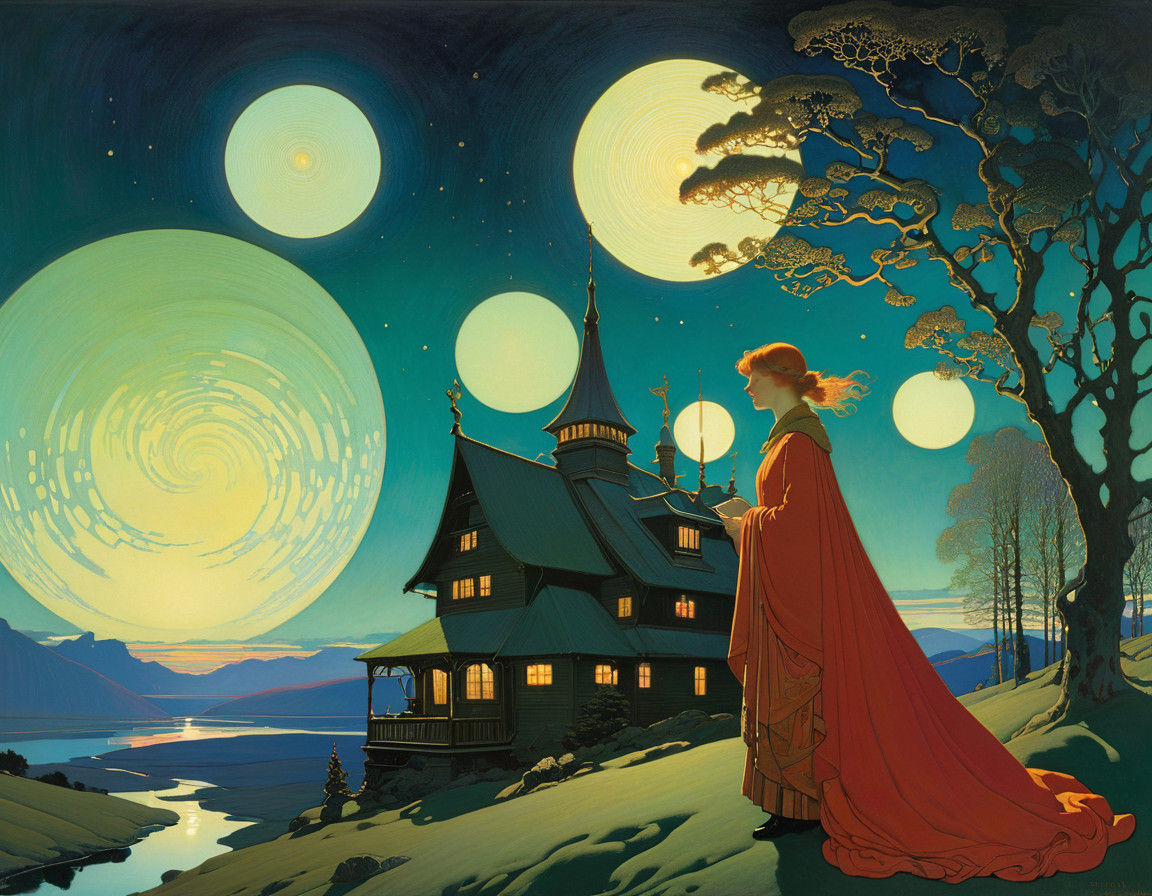 Evening Song in Impressionist Oil Style