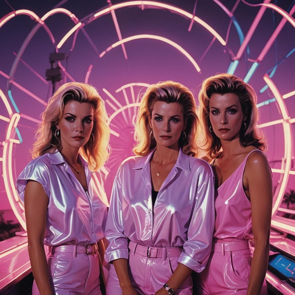 Bananarama in Synthwave Neon Retro Style