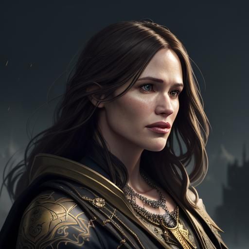 Jennifer Garner Portrait in Golden Hour Lighting