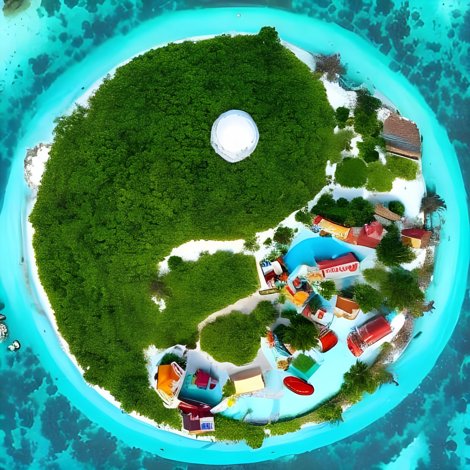 Serene White Sand Beach Paradise