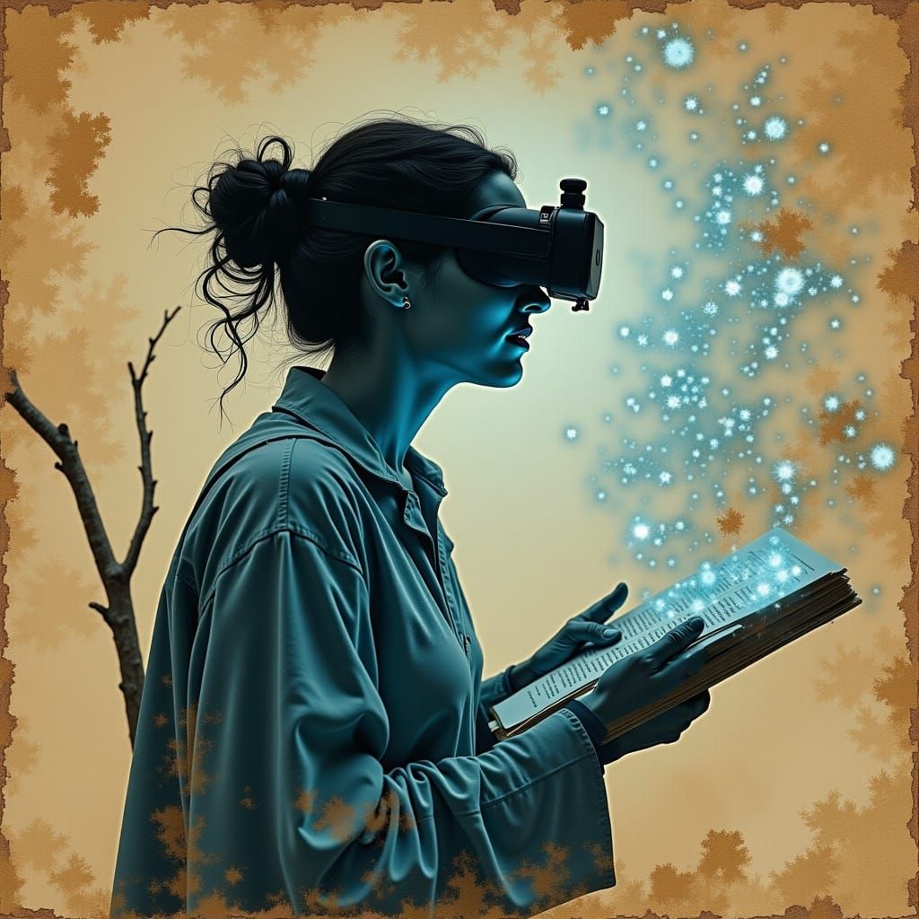 Augmented Reality Scholar in Textured Collage