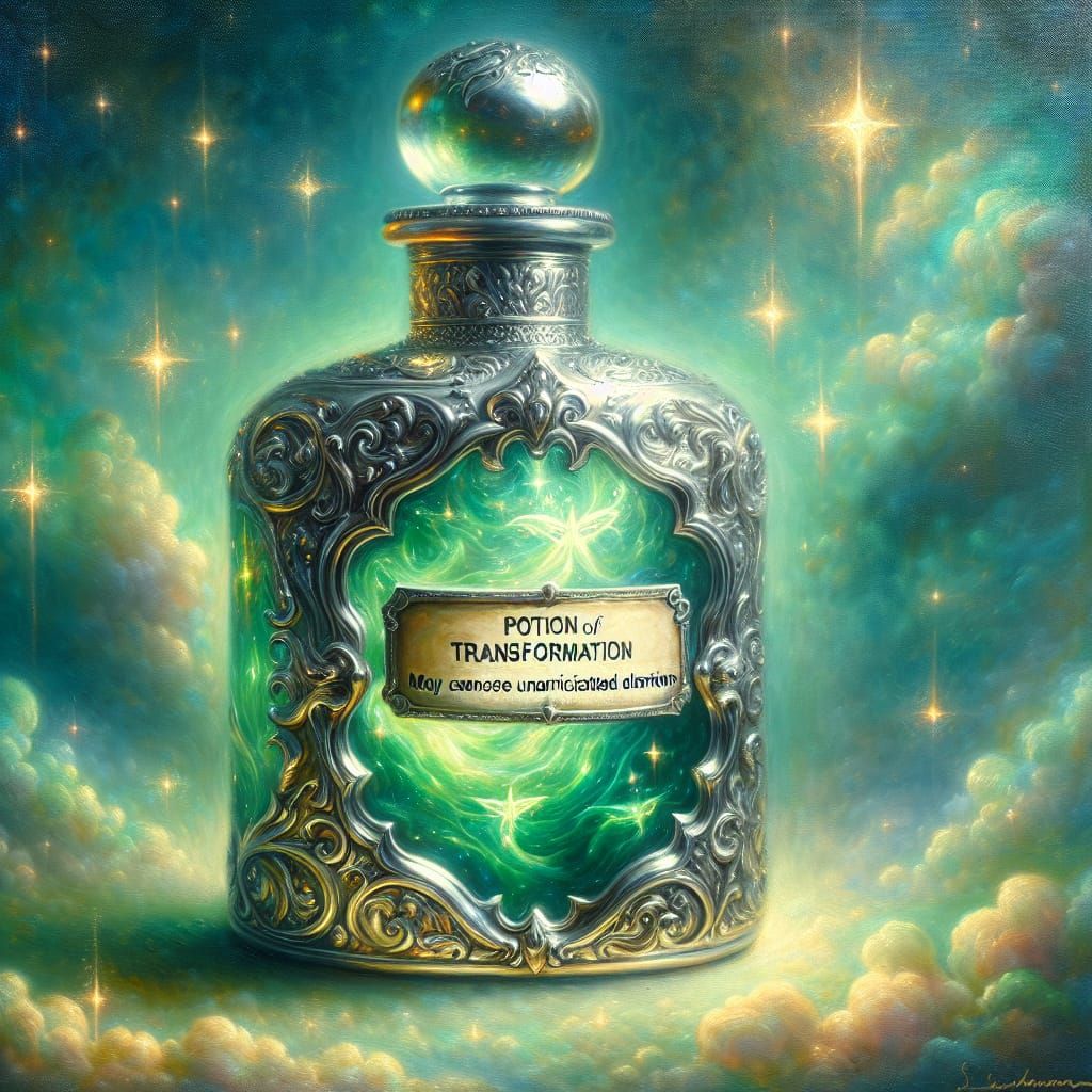 Potion of Transformation in Metallic Oil Paint
